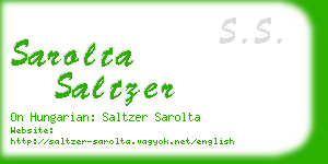 sarolta saltzer business card